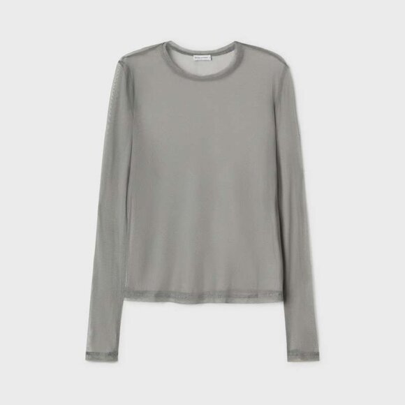 NWT Silk Laundry Mesh longsleeve top- Moon - Picture 4 of 9